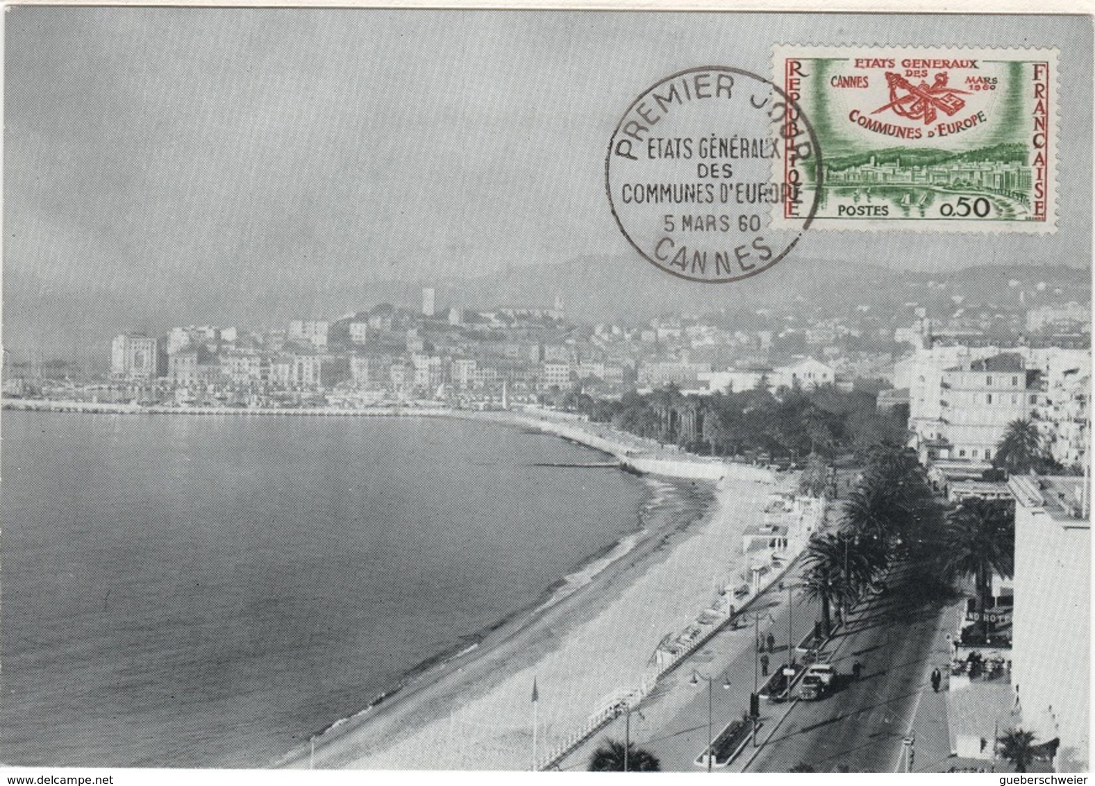 FDC13 - FRANCE N° 1244 Sur Carte Maximum Etats Généraux Cannes 1960 - 1960-1969