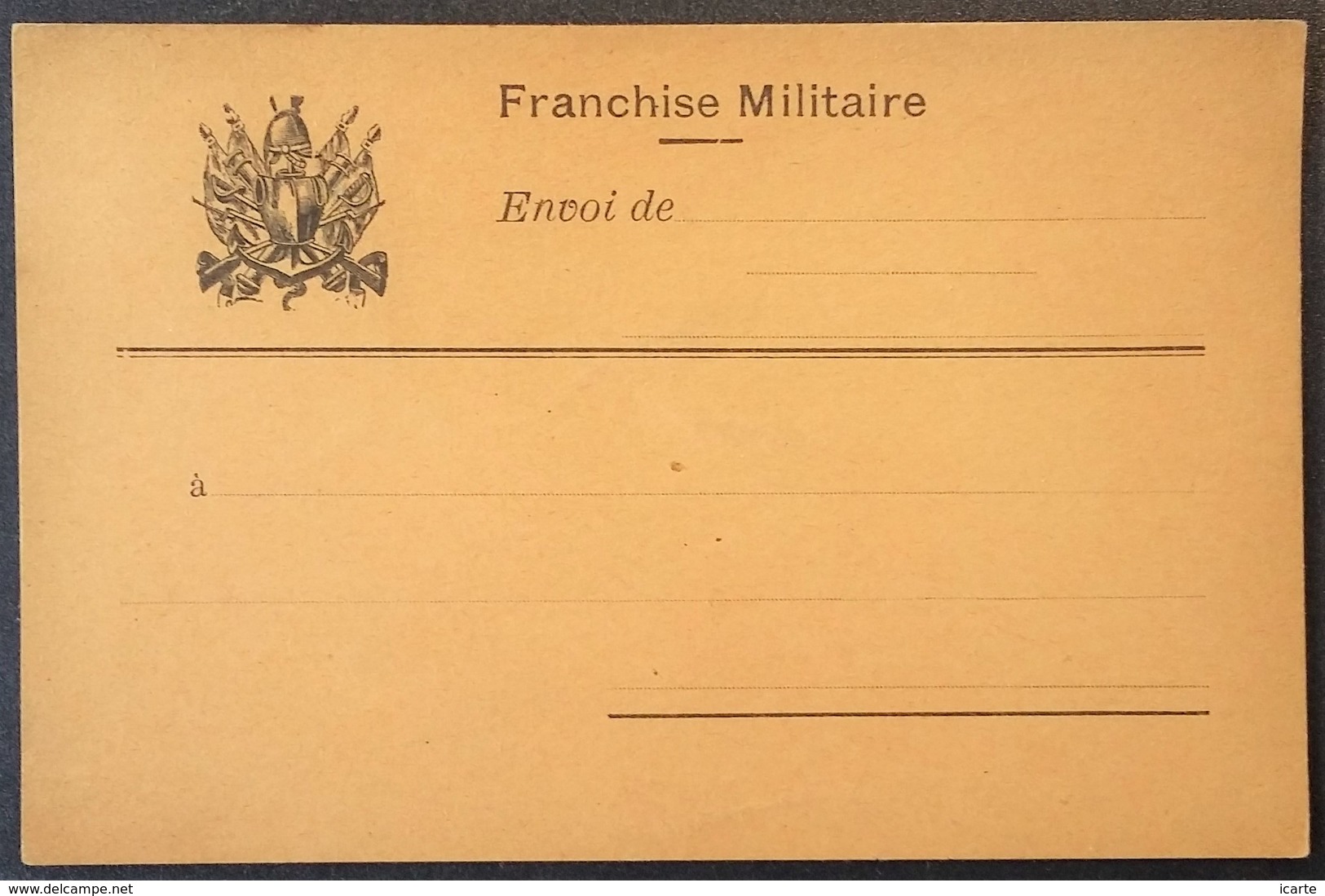 Carte De Franchise Militaire Illustrée Cuirasse Casque De Dragon - Lettres & Documents