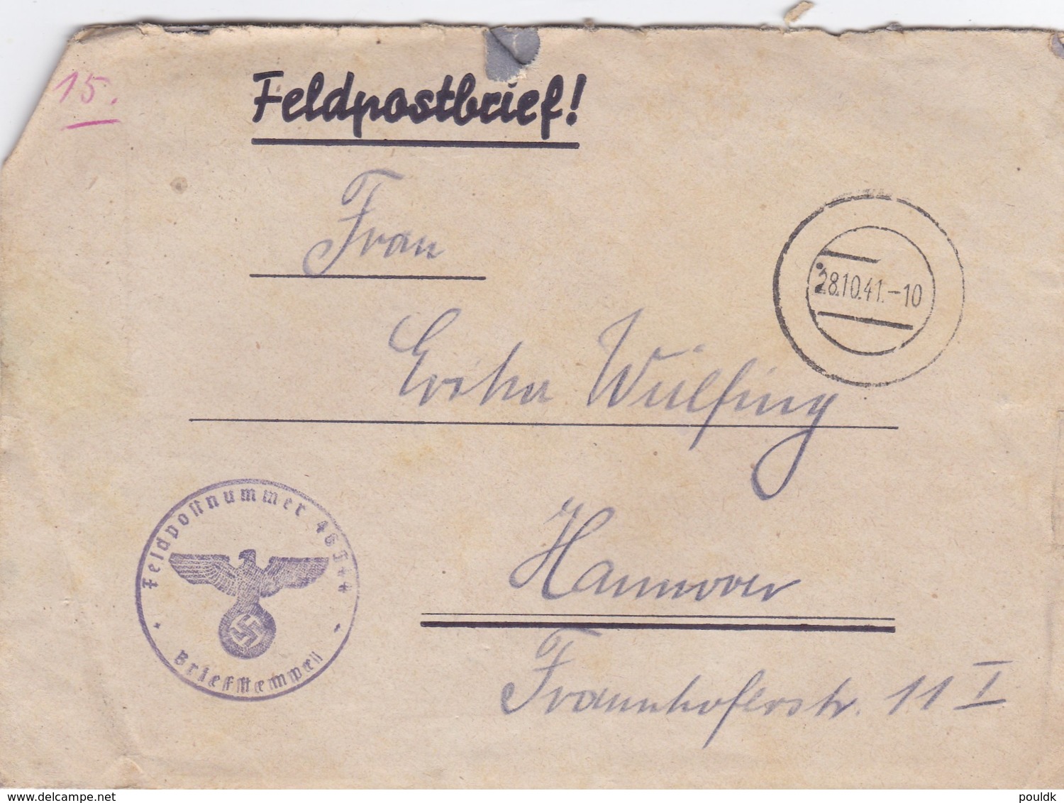 German Feldpost WW2: From Pulawy In Poland - 4. Kompanie Landesschützen-Bataillon 709 - Weltkrieg 1939-45