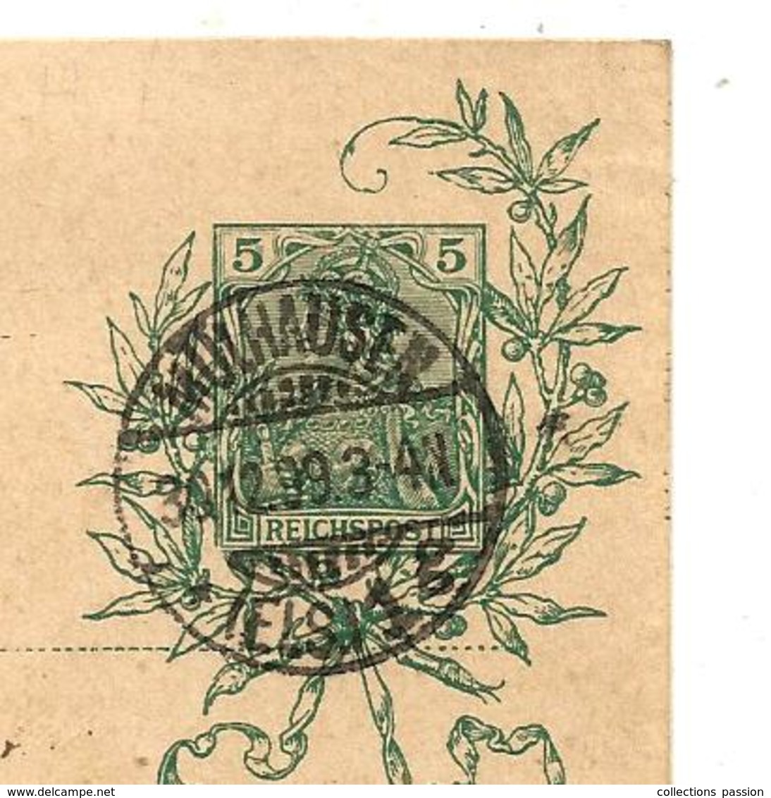 Lettre, Allemagne, 1899, Allemagne , MULHAUSEN , Mulhouse , ELS. ,Alsace ,illustration1900 , 3 Scans - Lettres & Documents