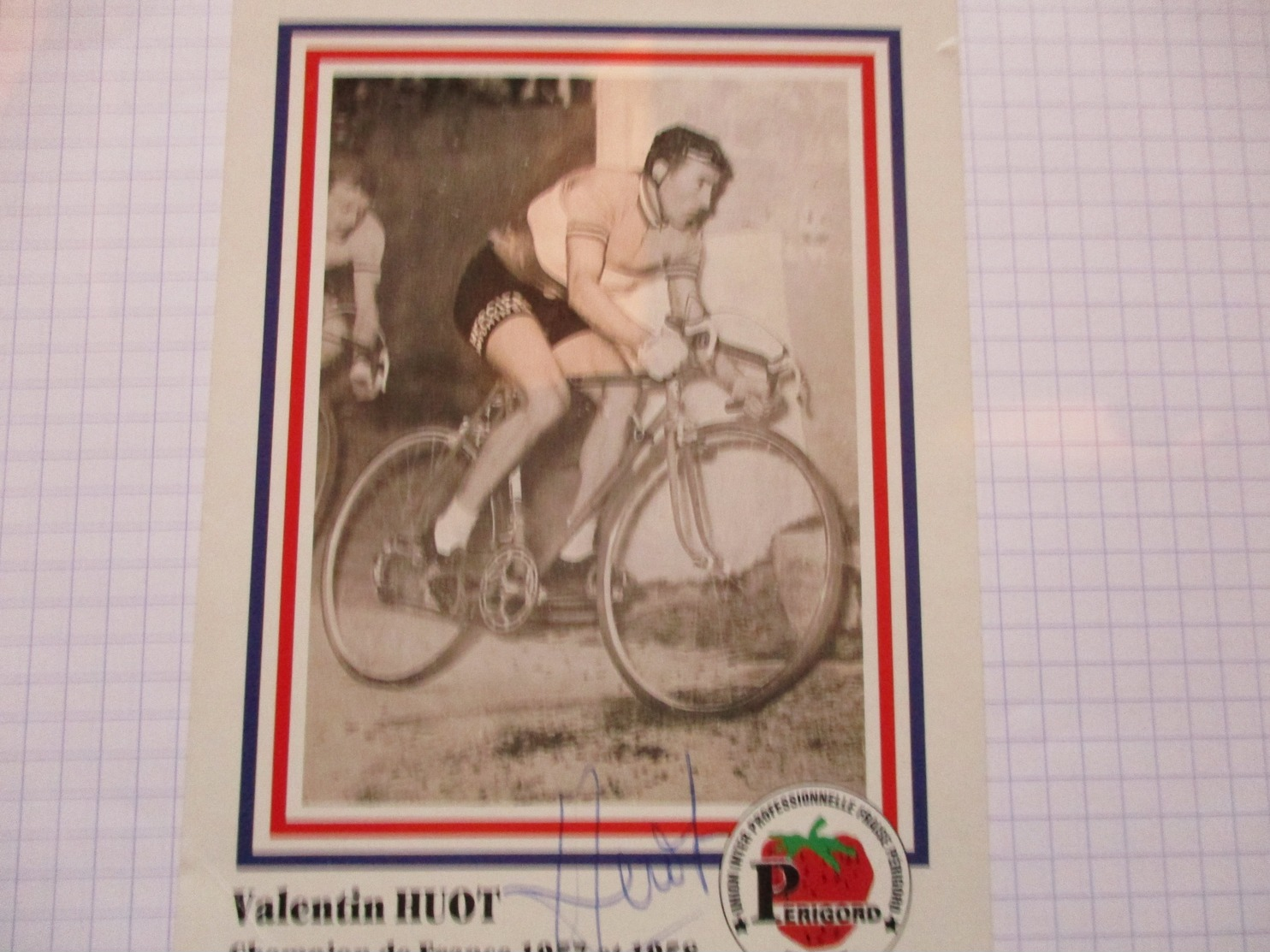 Cyclisme Photo Dedicacee Valentin Huot - Radsport