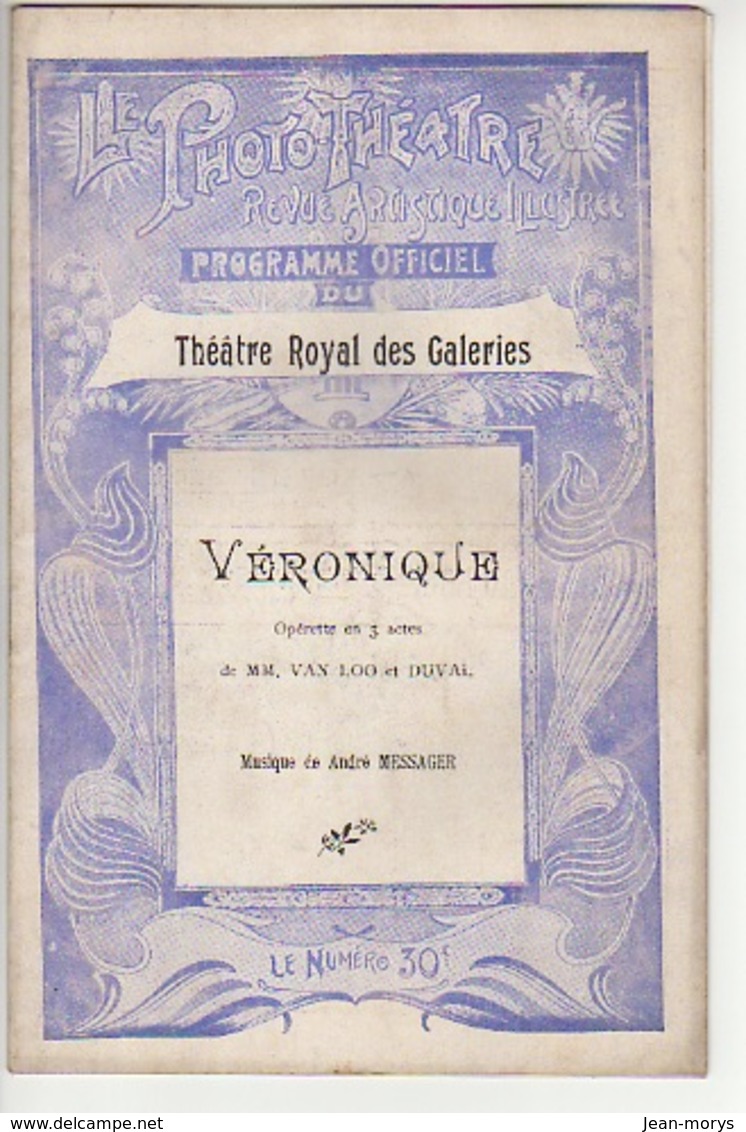 Programmes Du Théâtres Royal Des Galeries St-Hubert à Bruxelles - Programmes