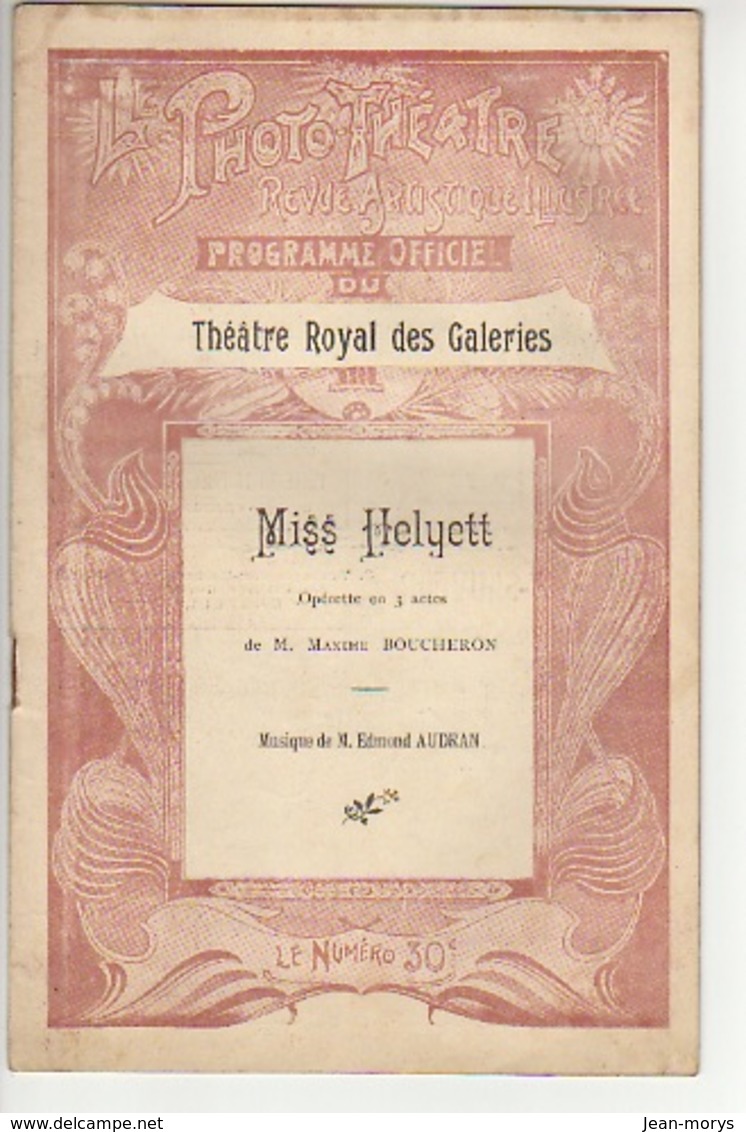 Programmes Du Théâtres Royal Des Galeries St-Hubert à Bruxelles - Programmes