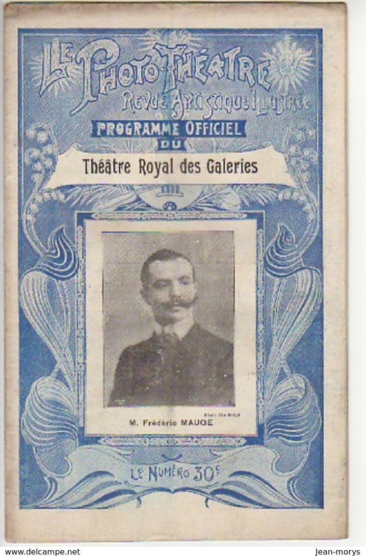 Programmes Du Théâtres Royal Des Galeries St-Hubert à Bruxelles - Programmes