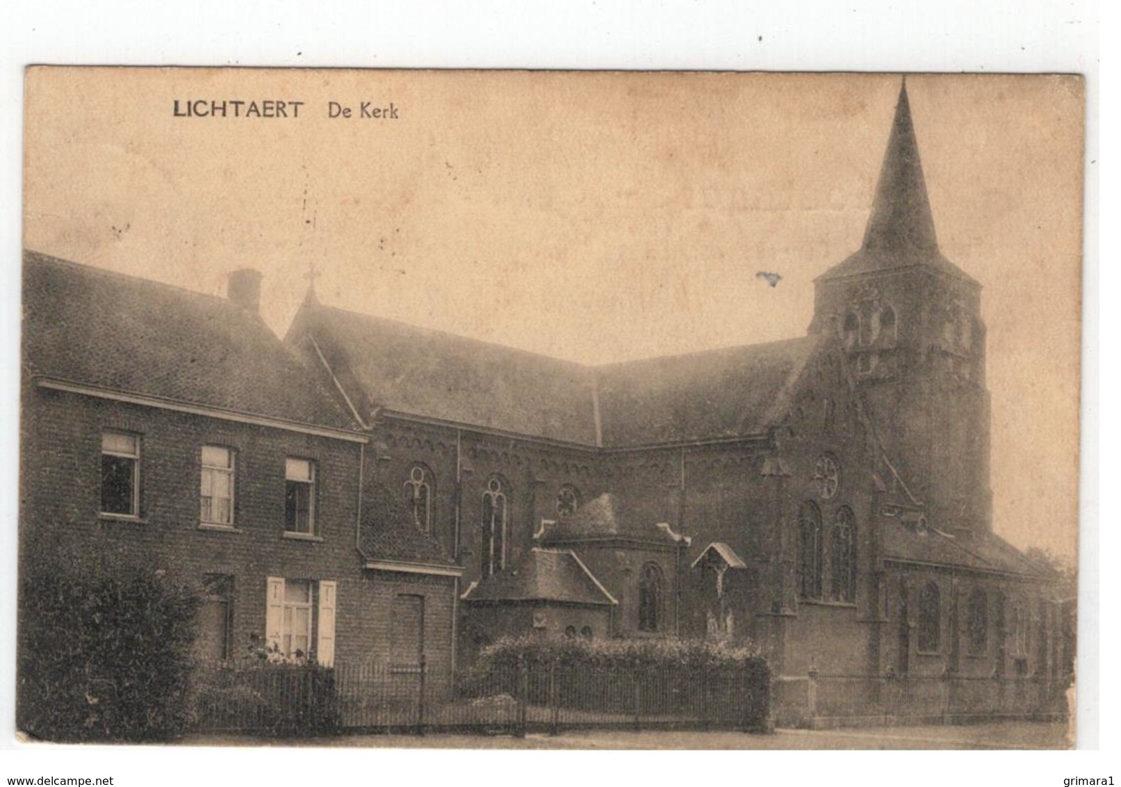 Lichtaart LICHTAERT  De Kerk 1923 - Kasterlee