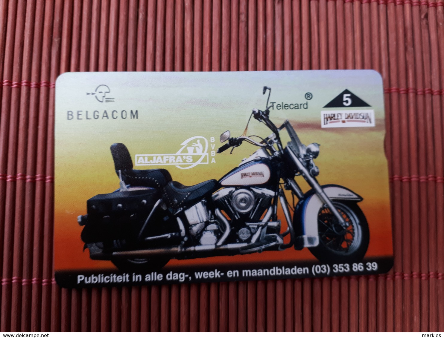 Harley Davidson Phonecard Belgium 512 L (Mint,Neuve)Only 1000 EX Made  Rare - Motorbikes