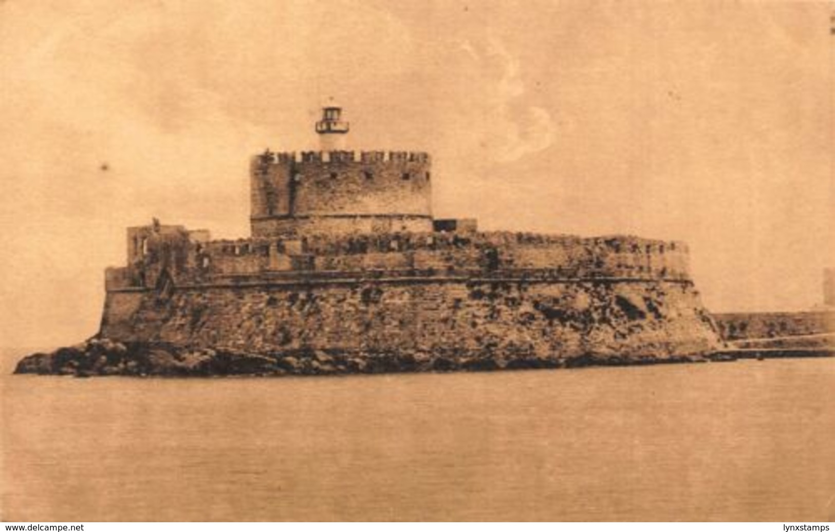 Greece Rodi Rodos Forta Di S Nicola Fortress Tower Lighthouse Postcard - Grecia