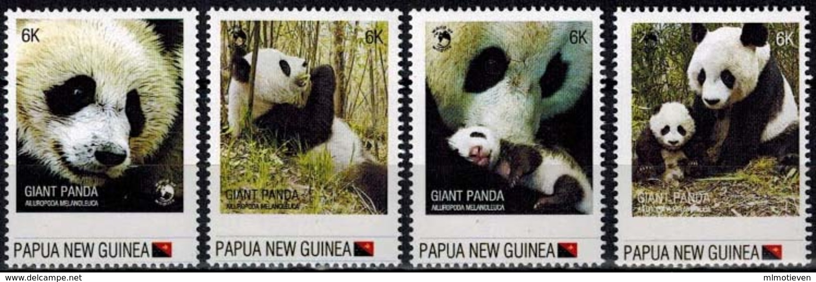 MDW-FDC-10 MDA MINT  ¤ PAPUA NEW GUINEA 2012 4w In Serie + 4x FDC ¤ ENDANGERED ANIMALS OF THE WORLD - Gibier