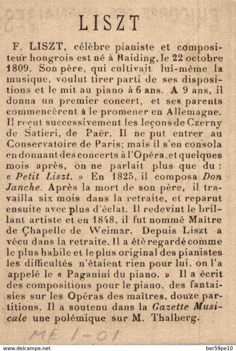 CHROMO CHICOREE DES JAVANAISES PAUL MAIRESSE CAMBRAI  LISZT - Autres & Non Classés