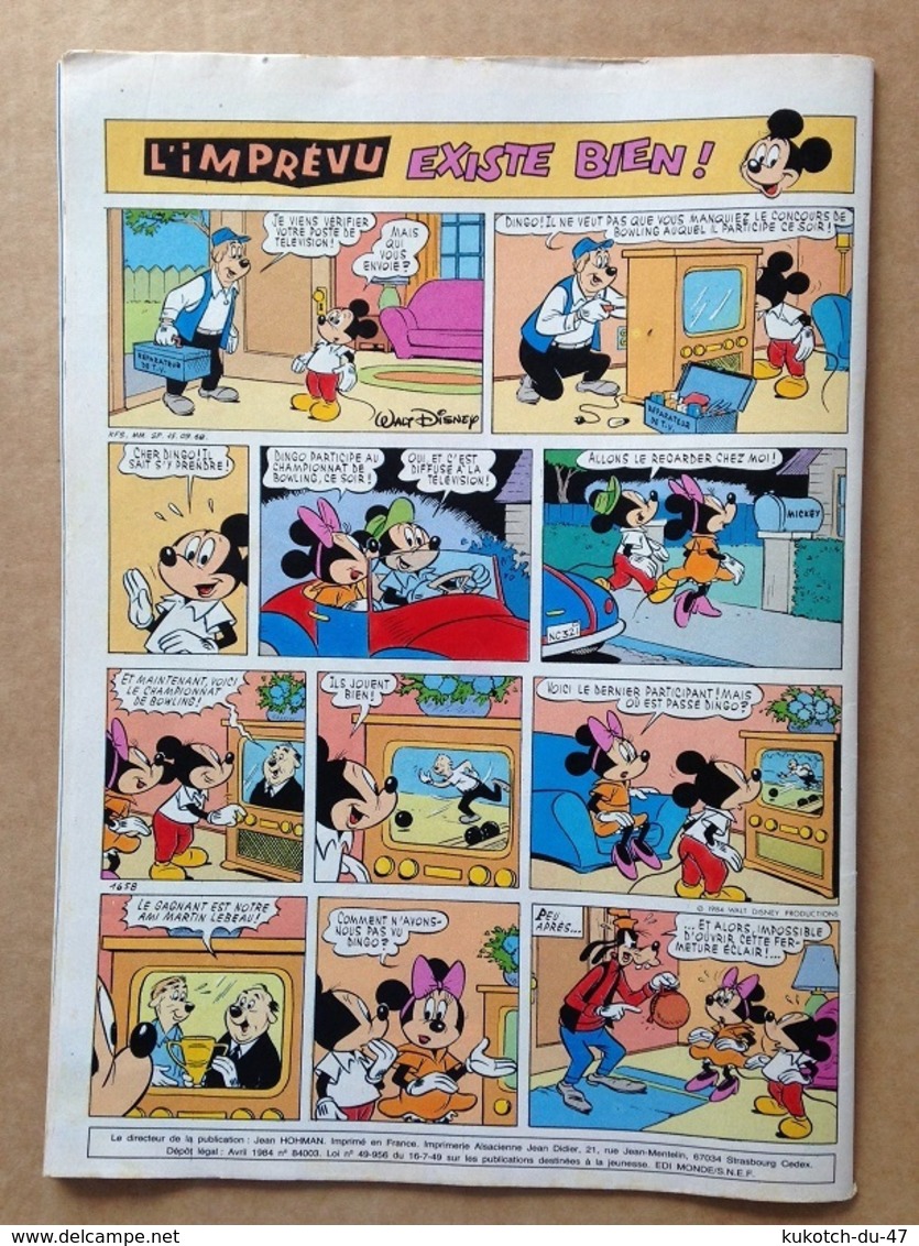 Disney - Journal De Mickey - Année 1984 ° N°1658 - Journal De Mickey