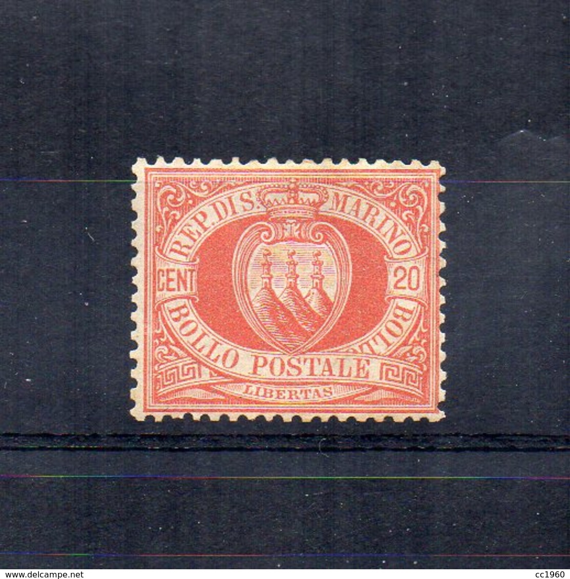 San Marino - 1877 - Stemma - 20 Centesimi - Nuovo ** - (FDC14513) - Nuovi