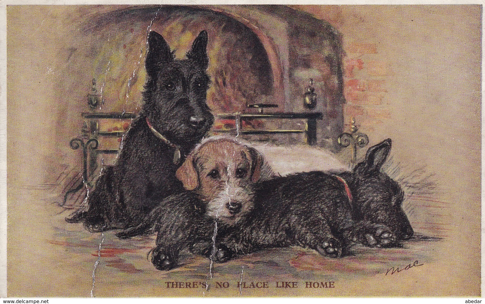 Scottish Terrier  By Mac Chien  Hunde Cane Dog Cpa. 1933 - Honden