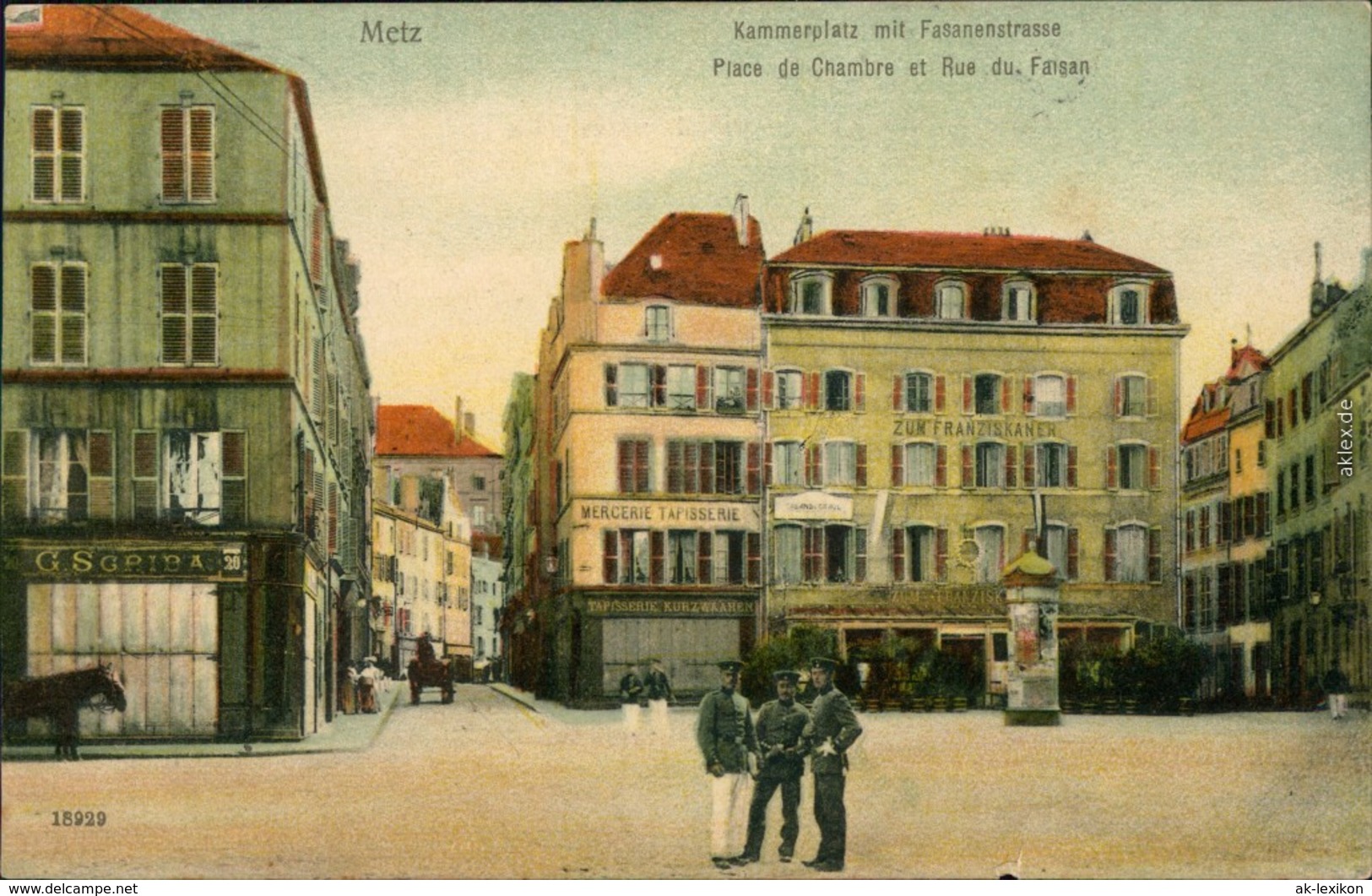 Metz Place De Chambre Et Rue Du Faisan/Kammerplatz Mit Fasenstraße 1909 - Autres & Non Classés