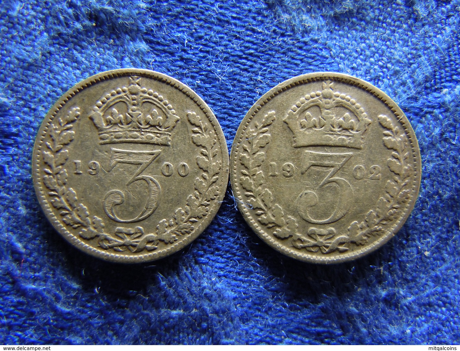 GREAT BRITAIN 3 PENCE 1900 KM777, 1902 KM797.1 - Autres & Non Classés