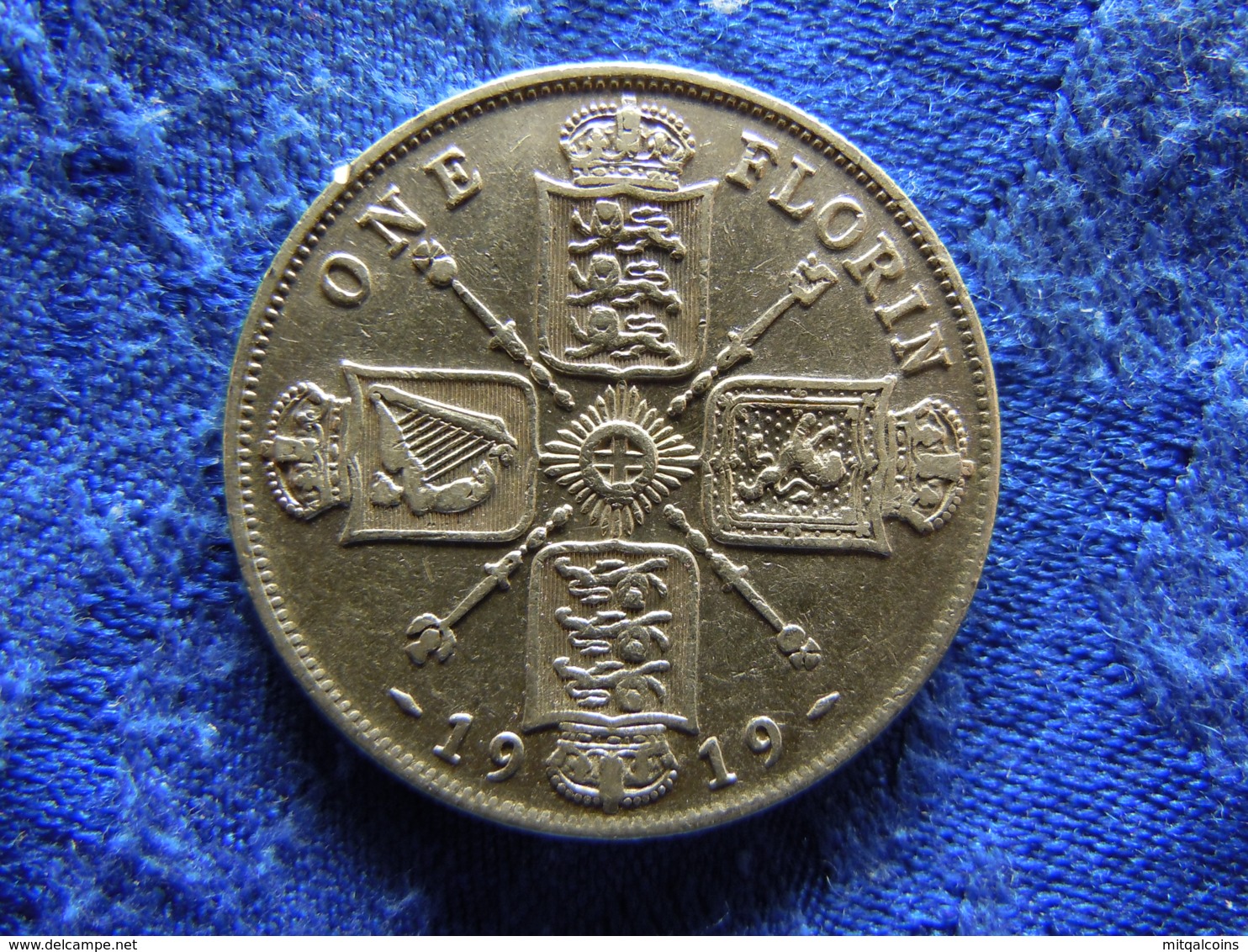 GREAT BRITAIN 1 FLORIN 1919, KM817 - Sonstige & Ohne Zuordnung