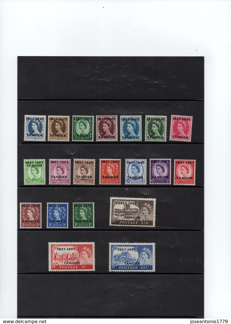 BRIT MARRUECOS-TANGER,  SERIE COMPLETA 592/611  MNH. - Marruecos (1956-...)