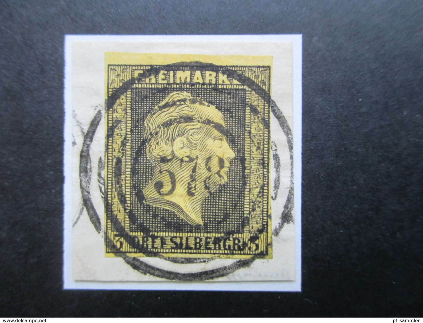 AD Preussen Nr. 4a  Mit Stempel / Nummernstempel 578 Hamburg Auf Kleinem Briefstück! - Oblitérés