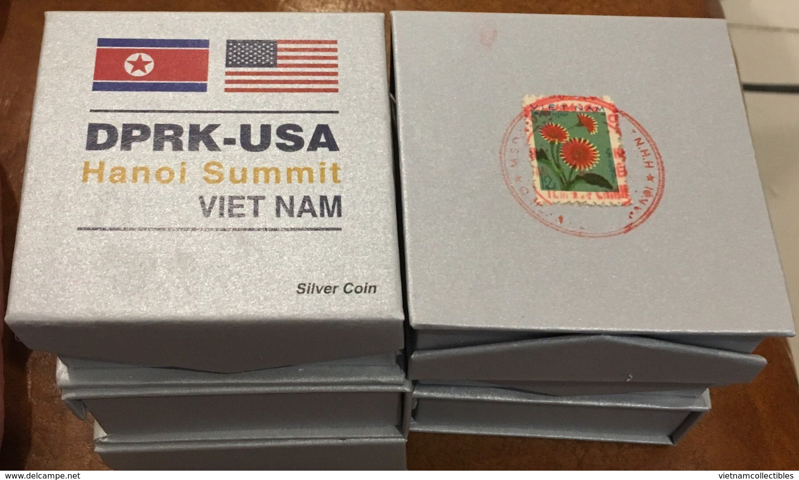 Set 2 Vietnam Viet Nam Commemorative Silver Coins Series 1 & 2 : US - North Korea Summit 27-28th Of Feb 2019 / 5 Photo - Viêt-Nam