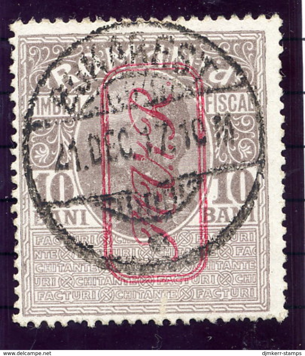 GERMAN MILITARY POST IN ROMANIA 1917 (June.) Postal Tax 10b. , Used.  Michel 6 - Occupation 1914-18