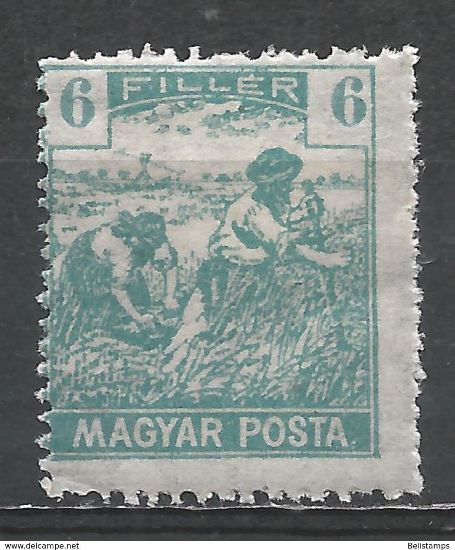 Hungary 1919. Scott #178 (M) Harvesting Wheat - Neufs