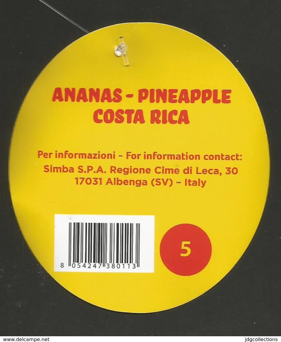 # PINEAPPLE SIMBA SIZE 5 Fruit Tag Balise Etiqueta Anhanger Ananas Pina Costa Rica - Fruit En Groenten