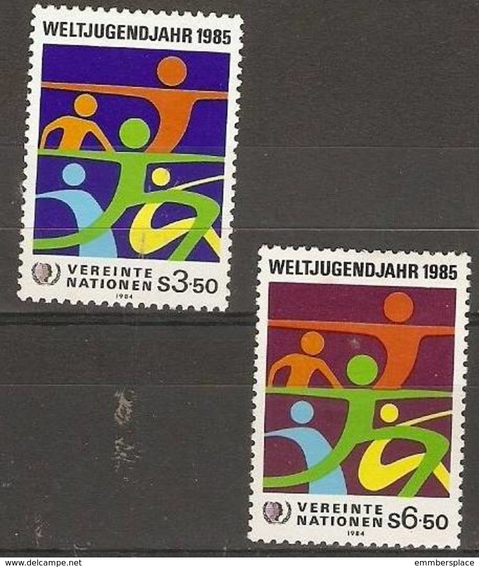 UN Vienna - 1984 Year Of The Youth MH *  SG 445-6 - Unused Stamps