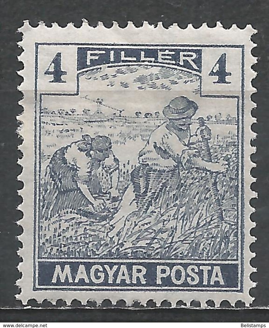 Hungary 1919. Scott #176 (M) Harvesting Wheat - Ongebruikt