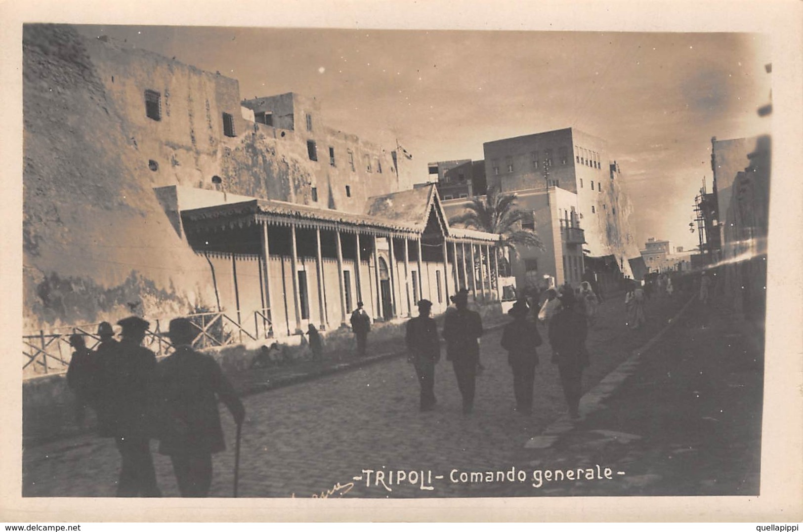 09065 "LIBIA - TRIPOLI - COMANDO GENERALE" ANIMATA.  CART NON SPED - Libia