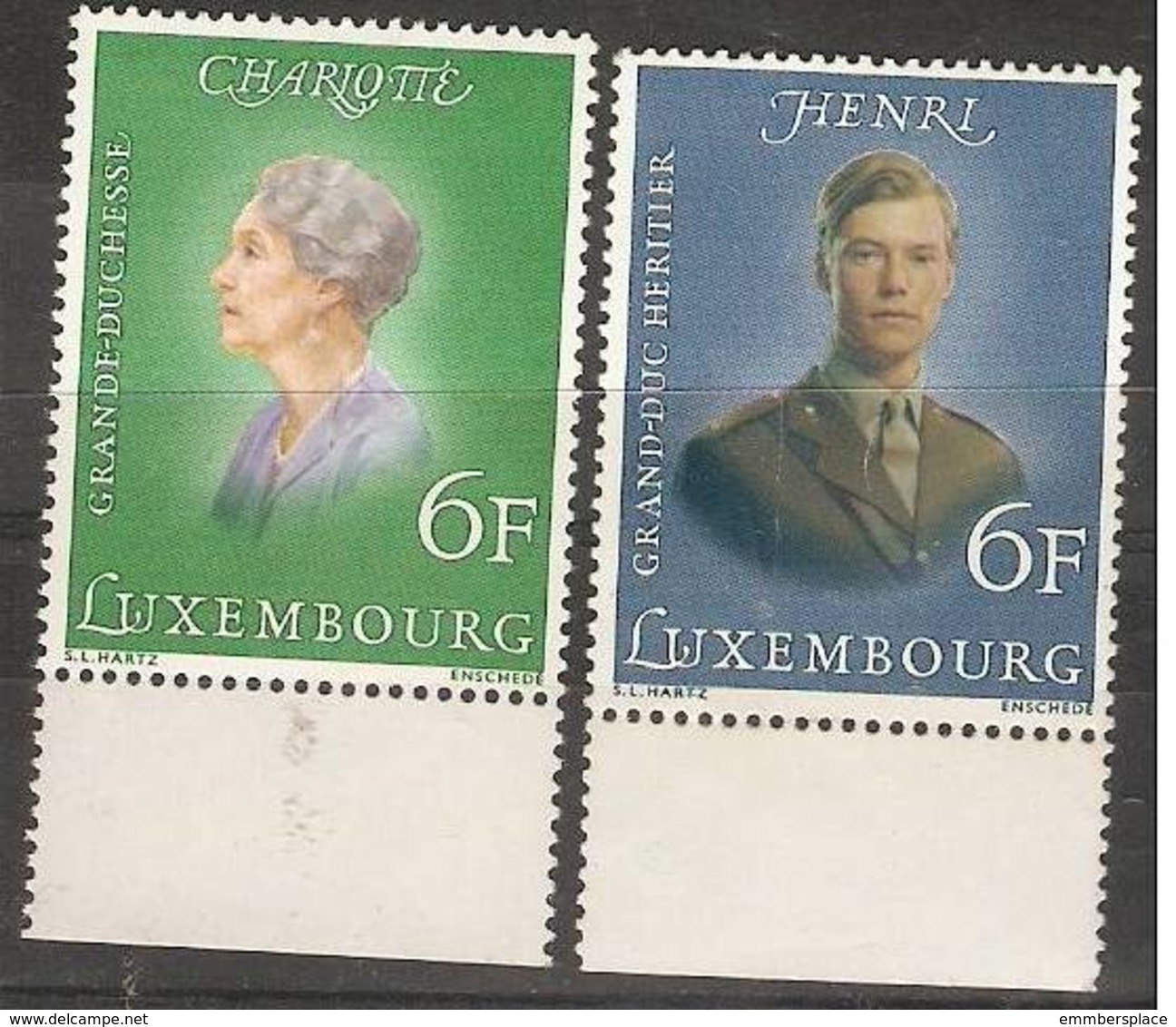 Luxembourg - 1976 Royal Anniversaries MNH **   SG 962-3 - Unused Stamps