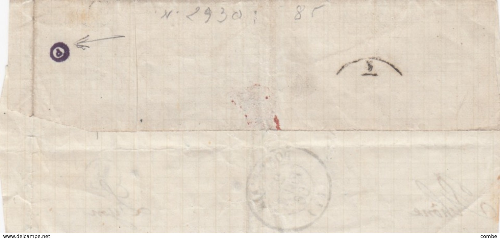 LETTRE.  1866. AIN. PONTD'AIN. GC 2930. BOITE RURALE E  POUR LYON    /  2 - 1849-1876: Klassik