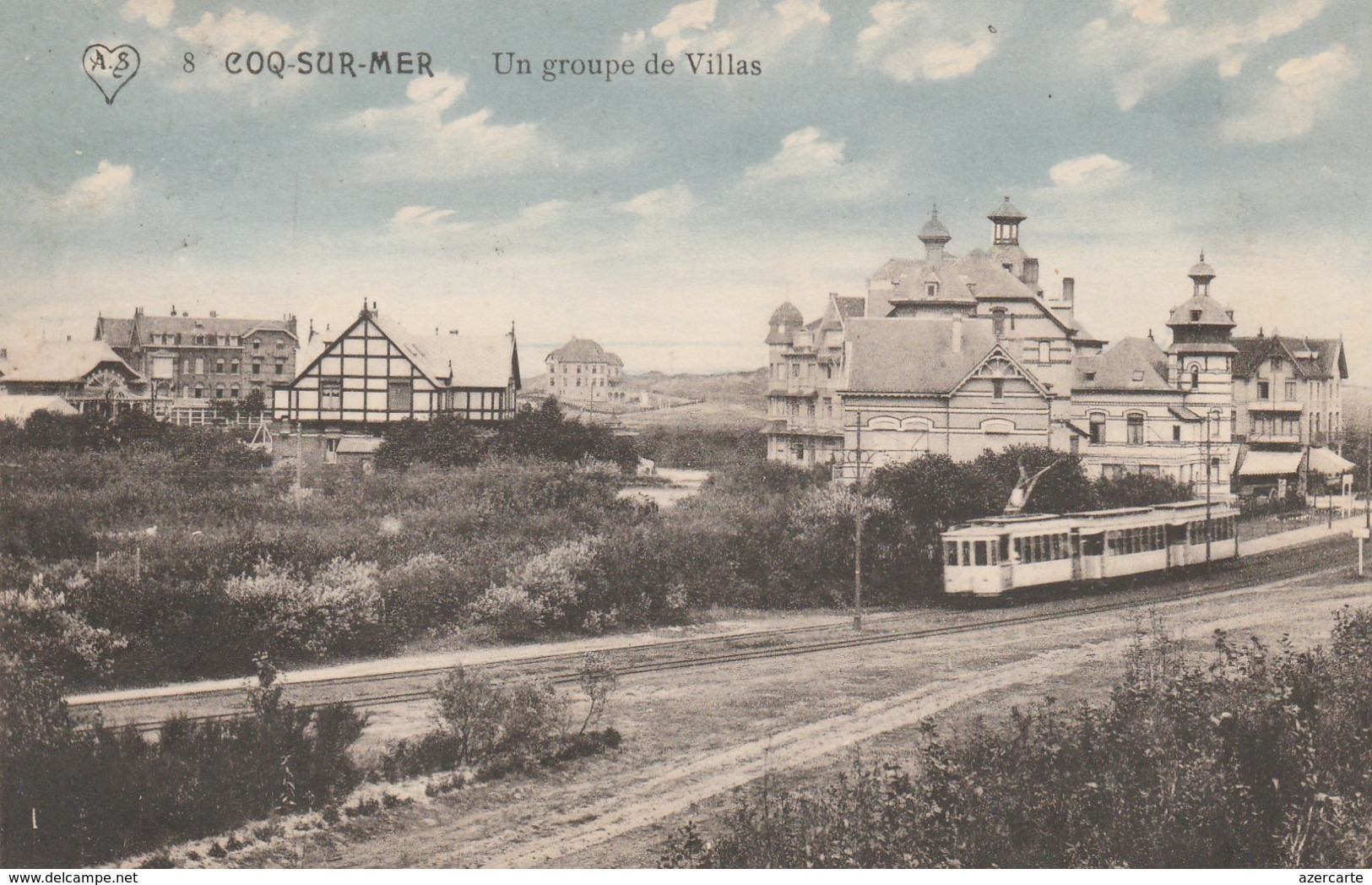 De Haan ,  Coq Sur Mer  , Un Groupe De Villas , TRAM ELECTRIQUE , ( AS ,n° 8 ) - De Haan