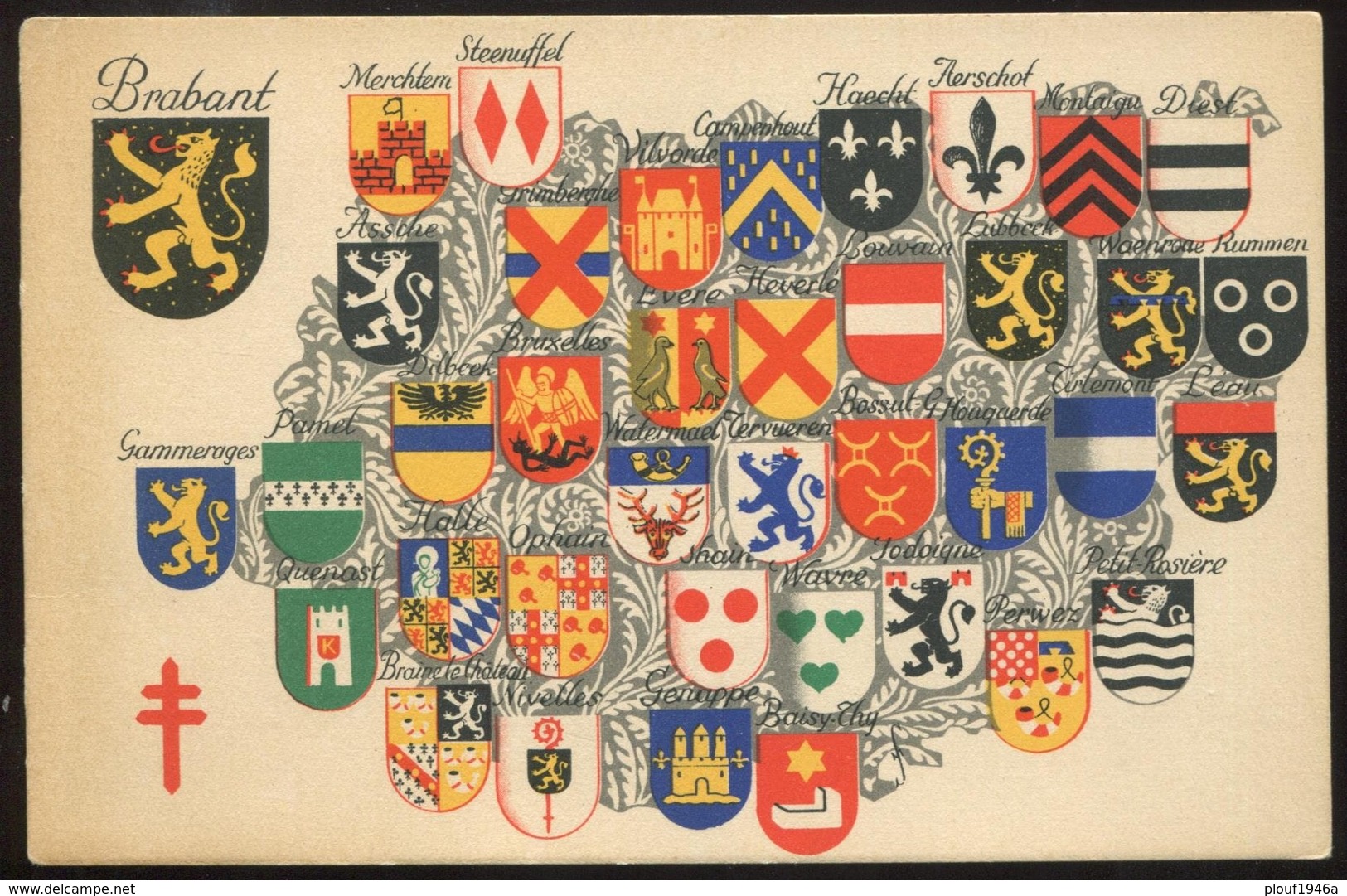 1935  "Carte Postale"  "Antituberculeux"  Province : Brabant - Postcards 1934-1951