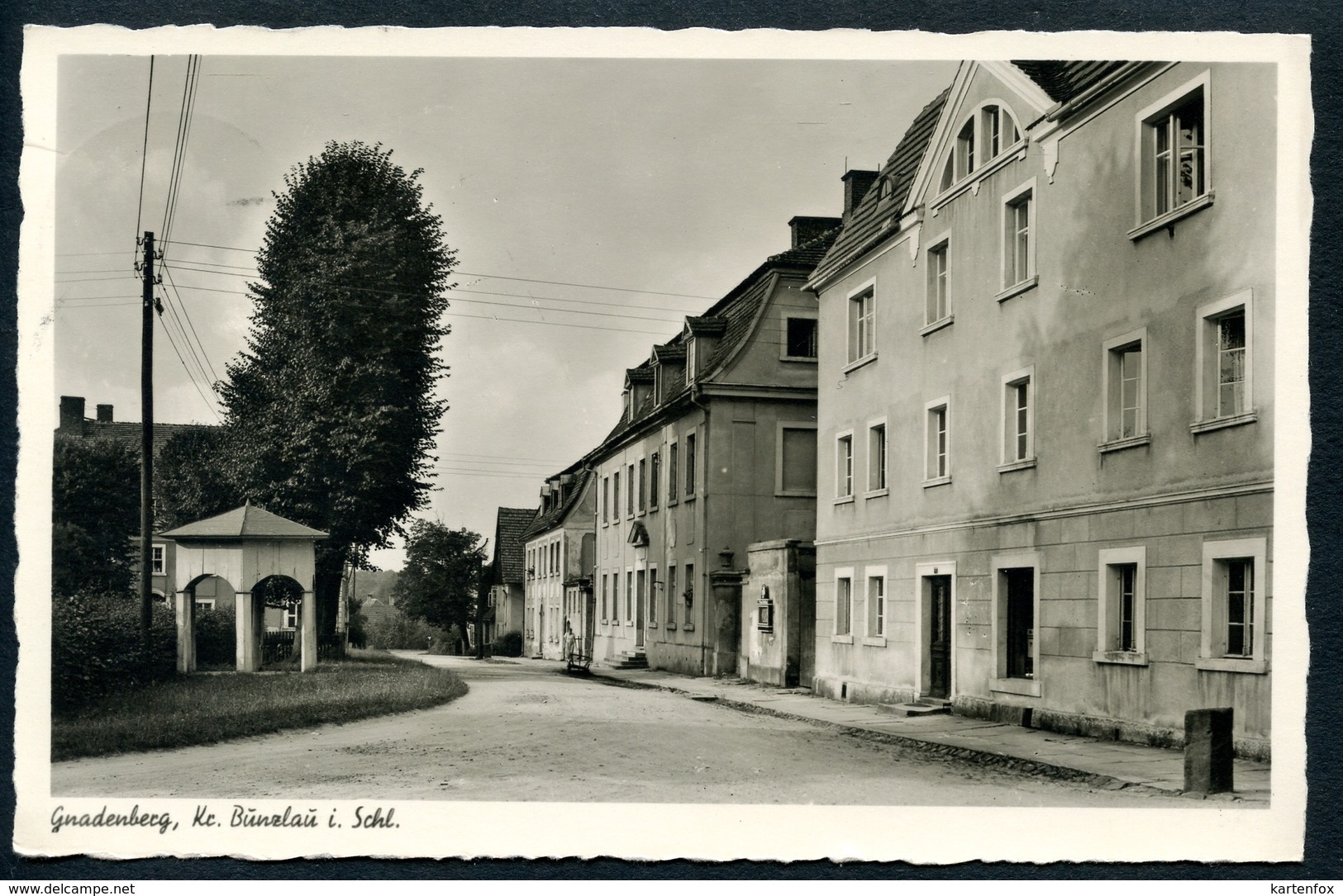 AK Gnadenberg, 17.9.1941, Godnow,Strasse, Kreis Bunzlau, Niederschlesien, Schlesien,Feldpost,Streitenberger,Breslau - Polen