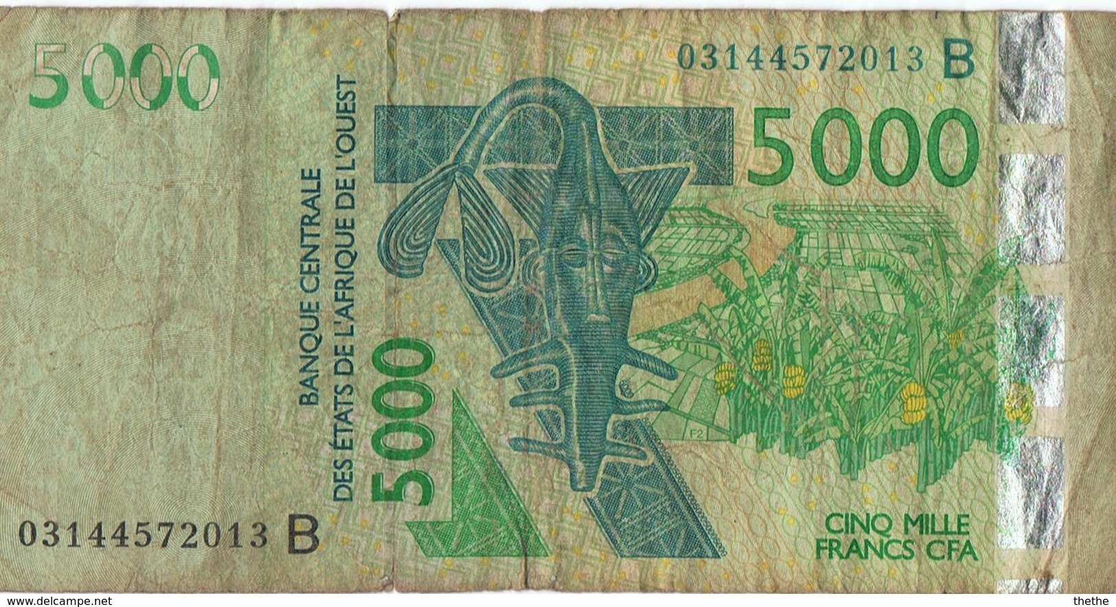 COTE D'IVOIRE - B.C.E.A.O -Billet De 5000 Francs CFA - 2003 - Série B - Côte D'Ivoire