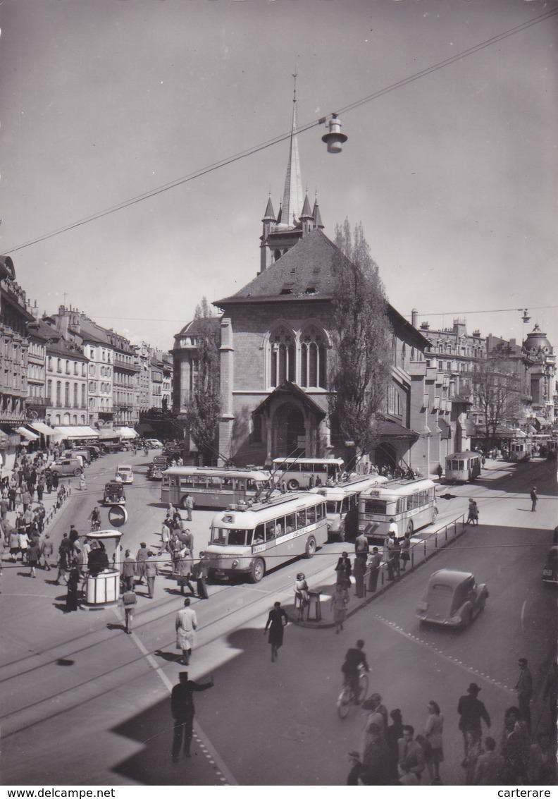 SUISSE,SWITZERLAND,SWISS,HELVETIA,SCHWEIZ,VAUD,LAUSANNE,LOSANNA,CARTE PHOTO,BUS ELECTRIQUE - Lausanne