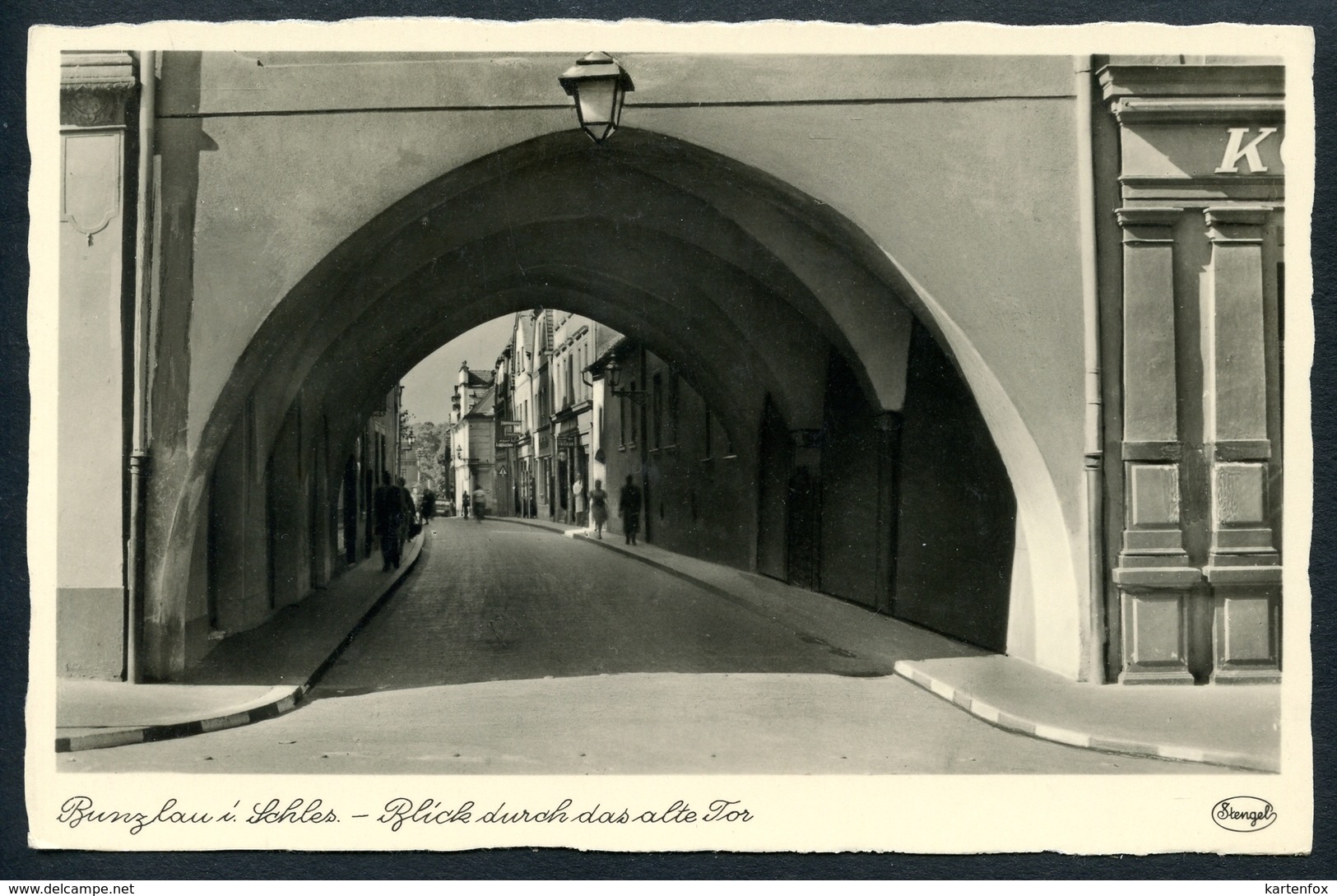 Bunzlau In Schlesien, Um 1940, Bolesławiec,  Blick Durch Das Alte Tor, Niederschlesien, - Pologne