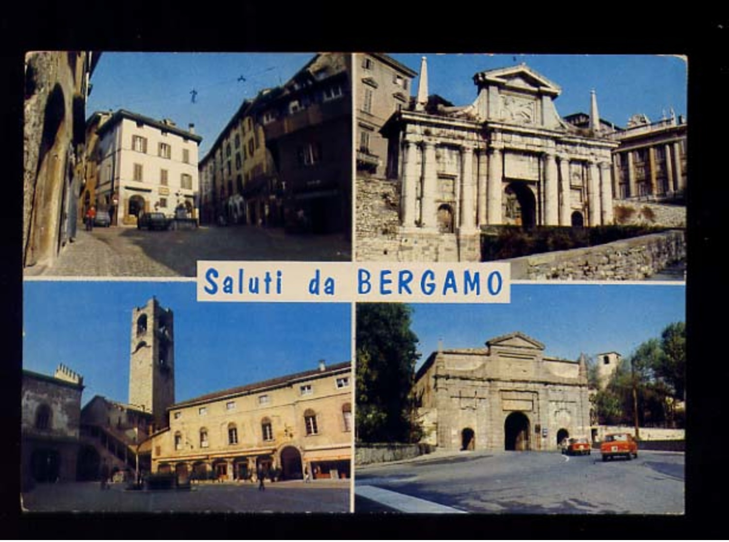 BERGAMO -SALUTI VEDUTINE-VIAGGIATA - Bergamo