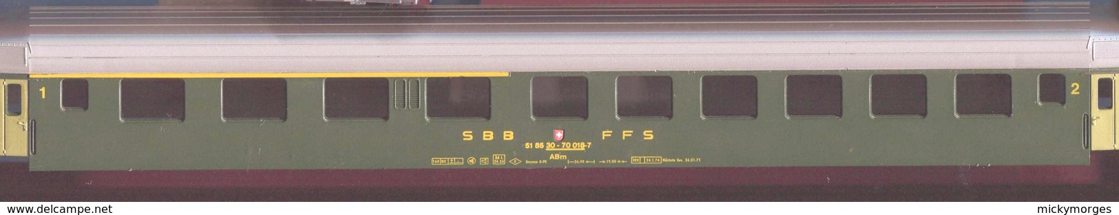 Caisse CFF AB Type RIC  De Jouef - Passenger Trains