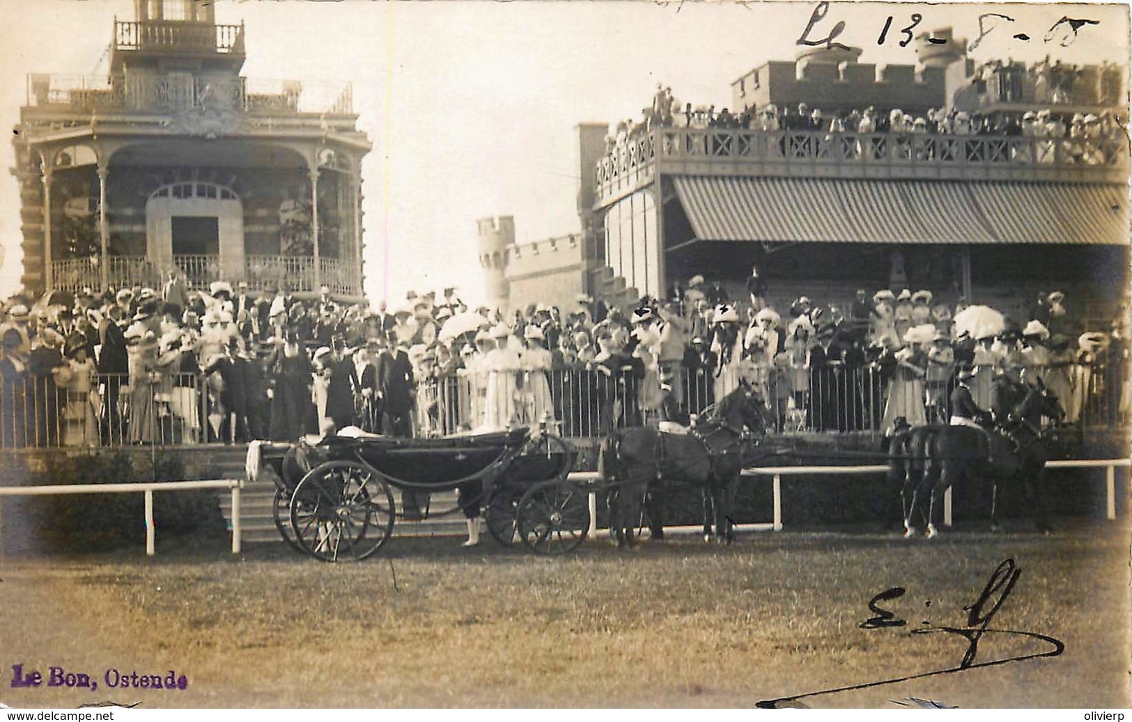 Belgique - Ostende - Carte-Photo Le Bon - Départ Du Roi Des Courses - Oostende