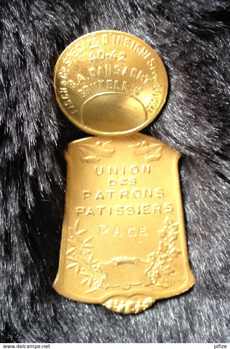 Médaille De L'Union Des Patrons Pâtissiers . Jos. Fisch à Bruxelles . Art Nouveau . - Autres & Non Classés