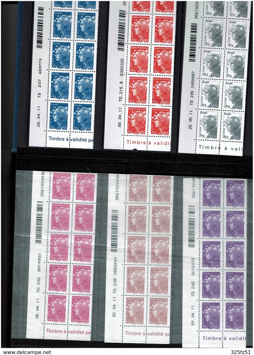 FRANCE / N° 4565-4571 / Sous Faciale / Coins Datés Par 10 Exemplaires Neufs** - 2010-2019