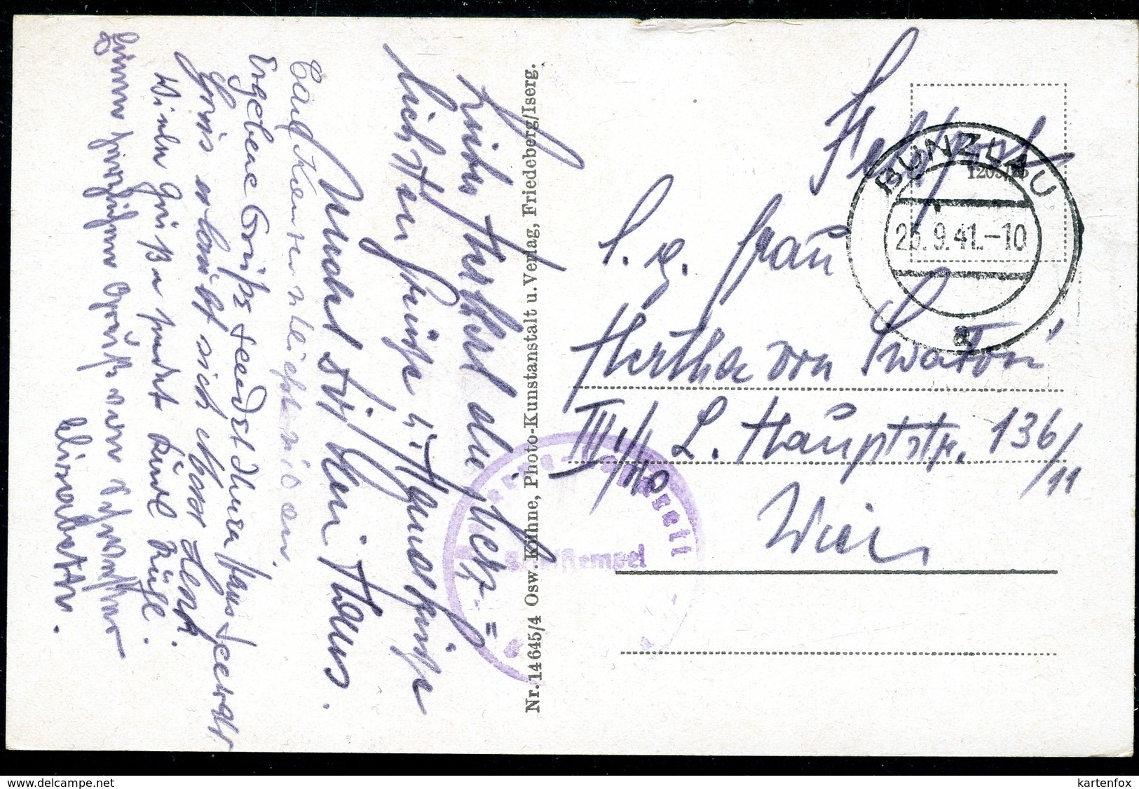 Bunzlau , MBK(4),  25.9.1941, Viadukt, Odeon Mit Teich, Bolesławiec, Niederschlesien, Feldpost - Polen