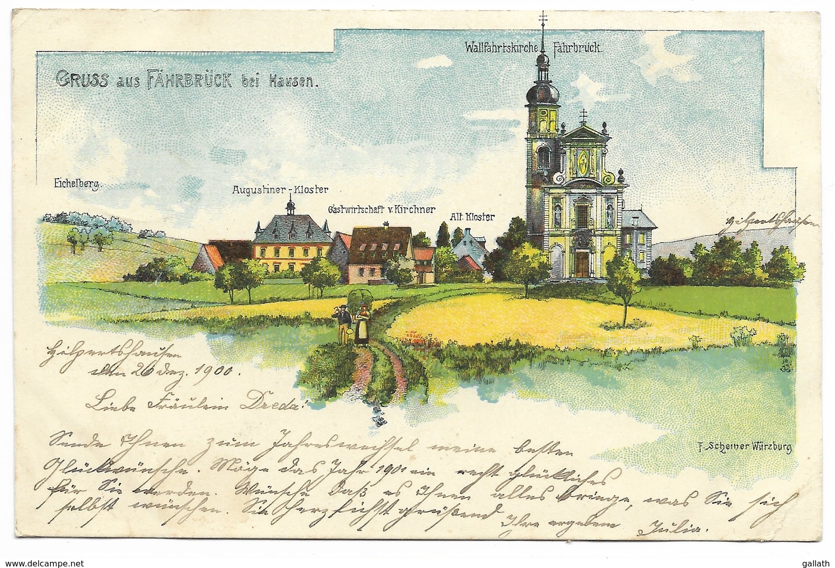 FÄHRBRÜCK Bei HAUSEN...Wallfahrts-Kirche...1900  (coin Pli) - Autres & Non Classés
