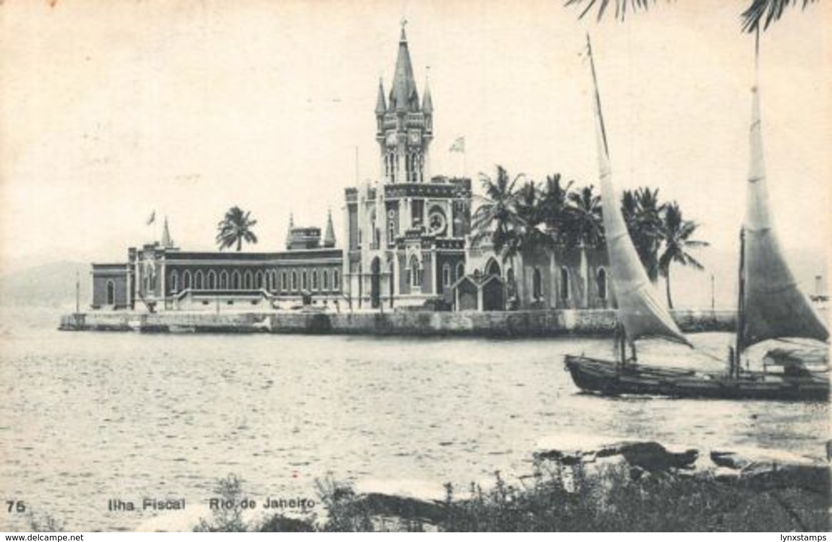 Brazil Ilha Fiscal Rio De Janeiro Boat Island Postcard - Autres