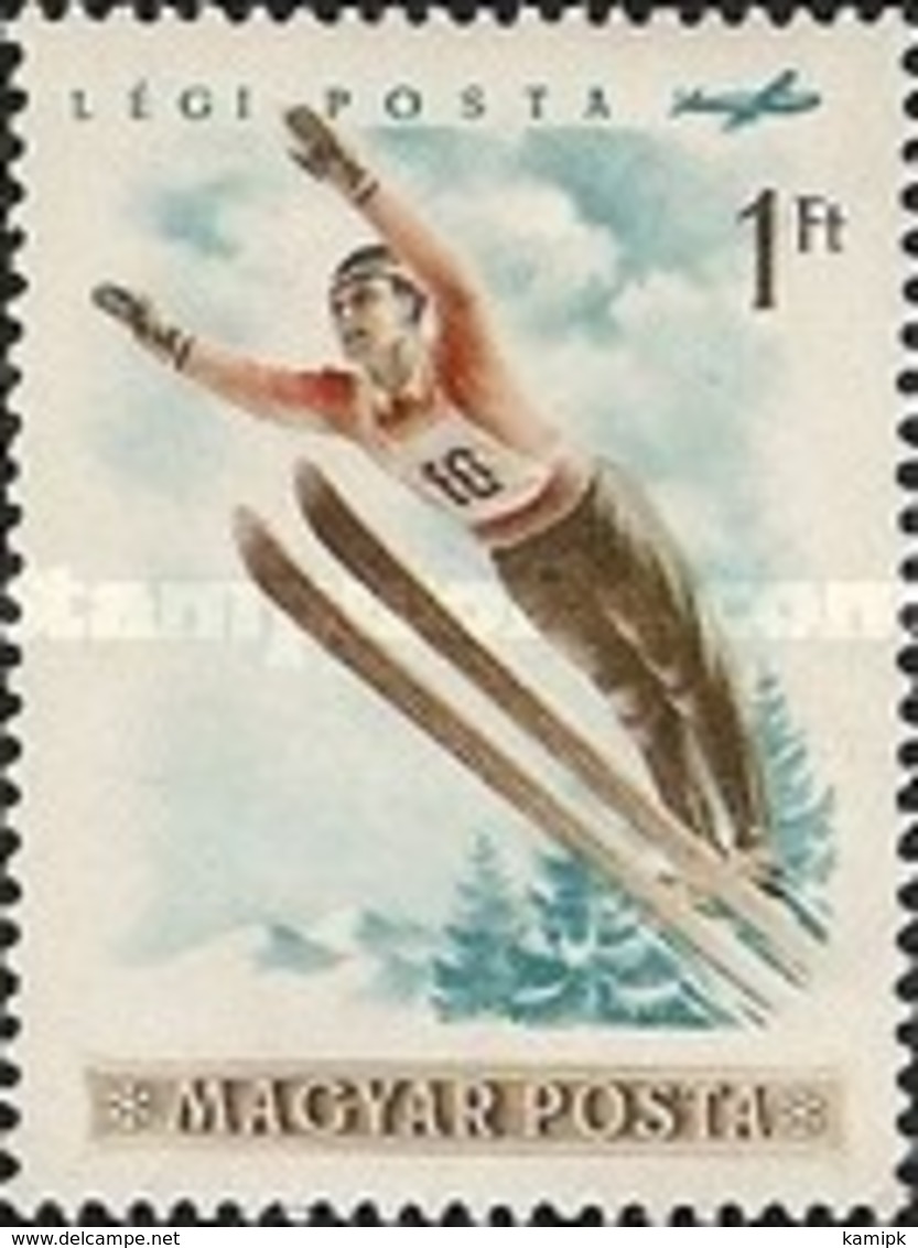 USED  STAMPS Hungary - Airmail - Winter Sports  -1955 - Gebruikt