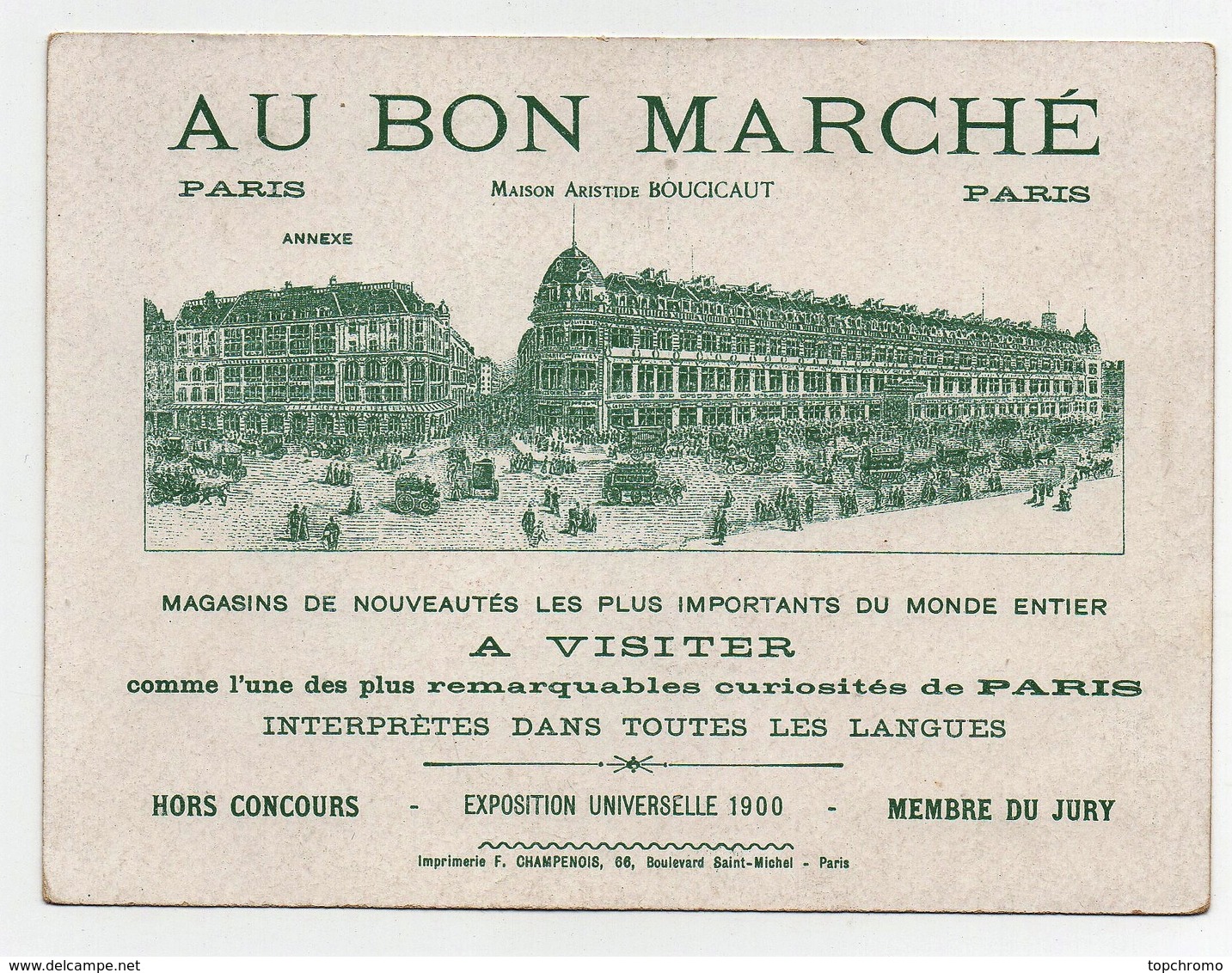 CHROMO Au Bon Marché Champenois Benjamin Rabier Le Chien Savant Enfants Costume Marin Panier Poule (5 Chromos) - Au Bon Marché