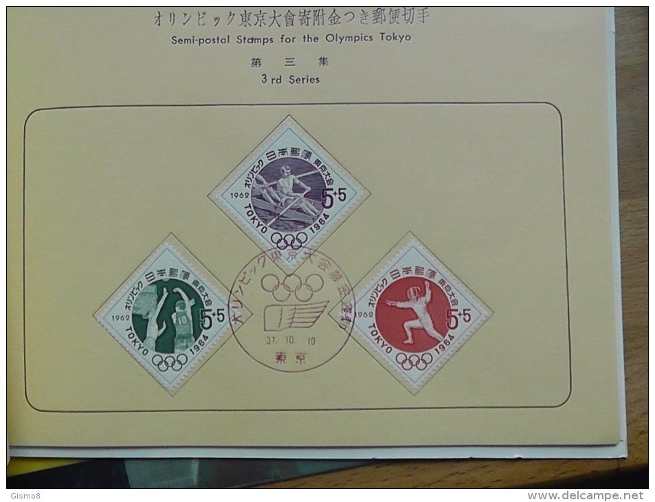 Werbeheft TOKYO 1964 Semi-Postal Stamps for Olympics Tokyo mit 6 Serien Olympia-Marken 1961-1964