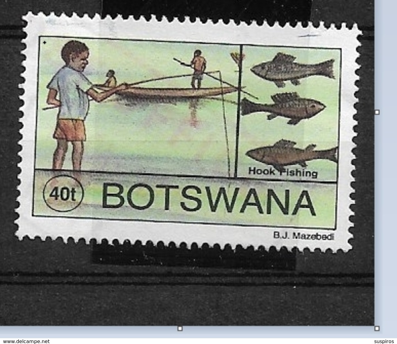 BOTSWANA  1995 Traditional Fishing   Hook Net NW  Used - Botswana (1966-...)