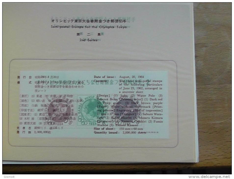 Werbeheft Olympiade TOKYO 1964 Semi-Postal Stamps For Olympics Tokyo Mit Den 6 Olympia-Blöcken 67-72, Tokio 1964 - Summer 1964: Tokyo