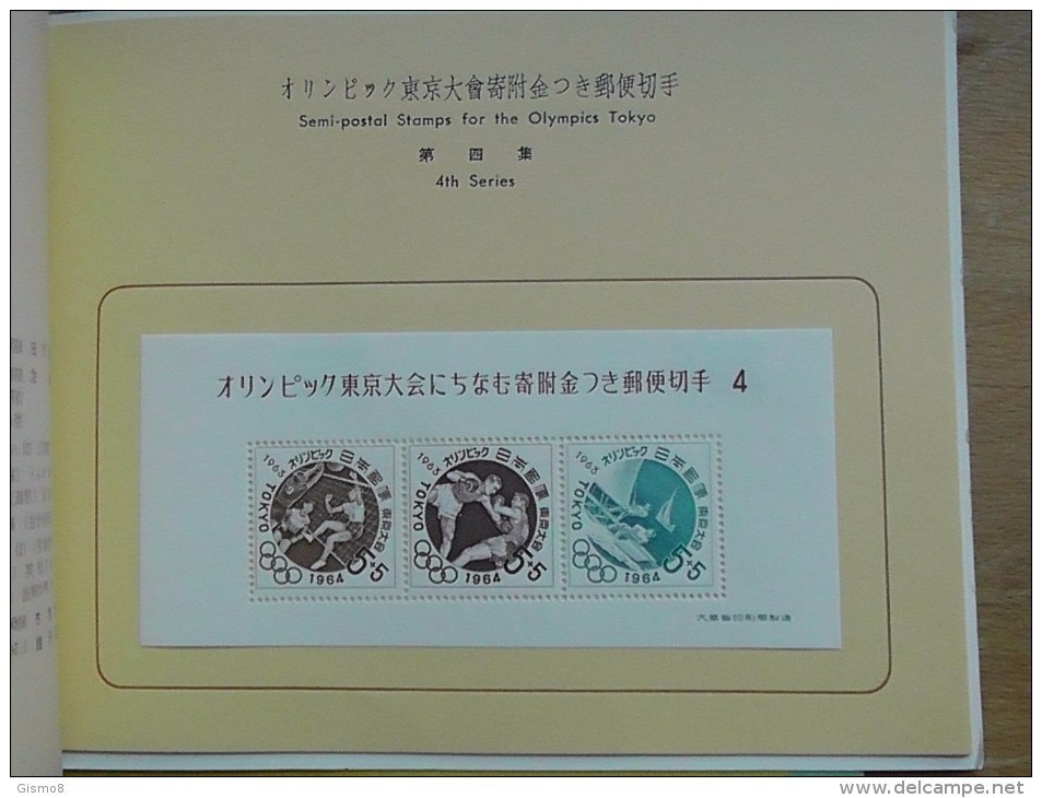 Werbeheft Olympiade TOKYO 1964 Semi-Postal Stamps for Olympics Tokyo mit den 6 Olympia-Blöcken 67-72, Tokio 1964